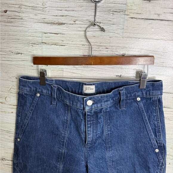 J. Crew Blue Ankle Cropped Jeans Classic Style size 31 Petite carpenter style - Picture 3 of 7